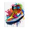Stupell Industries Graffiti Sneaker on White Canvas, design by Creative Studio